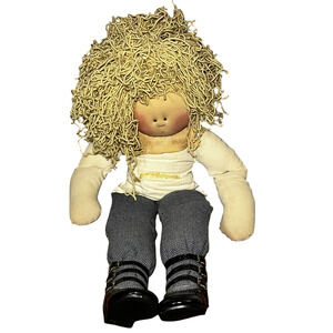 Vintage 1991 Little Souls Lydia Cloth Doll by Gretchen Wilson Handmade USA Boots